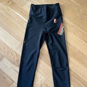 PE NATION black high waisted leggings